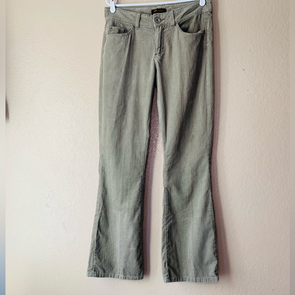 Lee Y2k Corduroy One True Fit Low Rise Flare Pants Size 10m